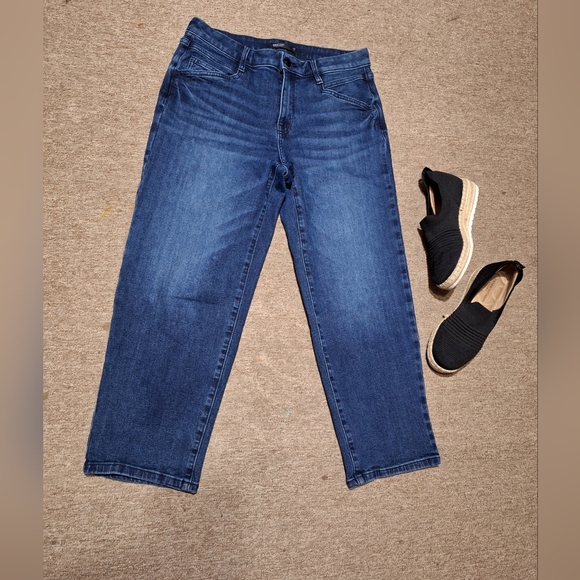 Simply Vera Vera Wang Denim - Simply Vera Wang The Perfec Vintage Wide-LEG Crop Jean Size 8 Color Blue
